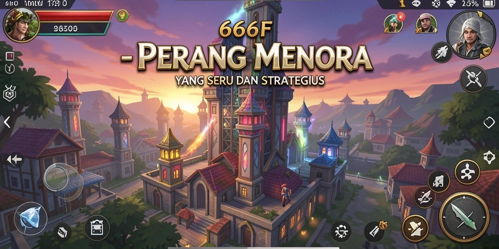 Screenshot menampilkan aksi seru dalam game Tower Defense.