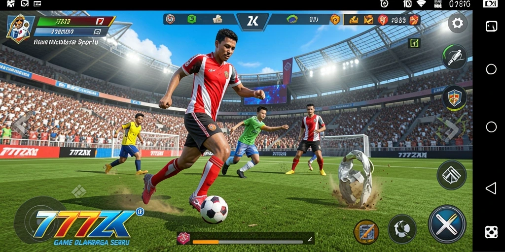 Gameplay menarik dari 777ZX menampilkan pertandingan olahraga seru.