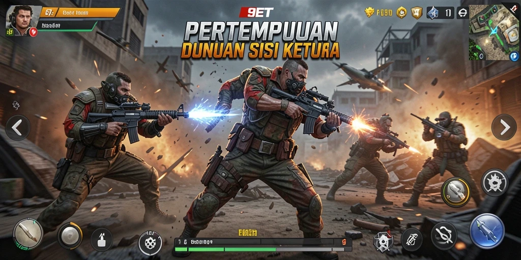 Tampilan mendebarkan dari gameplay 9ET yang penuh aksi.