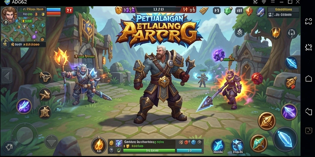 Tampilan seru dari gameplay ADG62 yang menampilkan pertarungan epik.