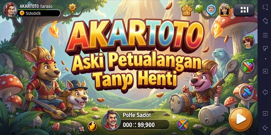 Gameplay intens di AKARTOTO dengan berbagai aksi mendebarkan.