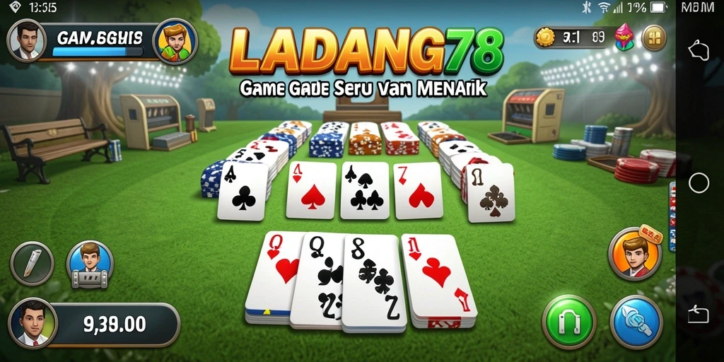 Screenshot gameplay LADANG78 menampilkan suasana seru permainan Gaple.