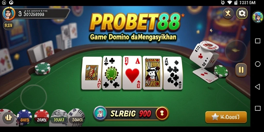 Screenshot gameplay PROBET88 menampilkan aksi seru permainan Domino.