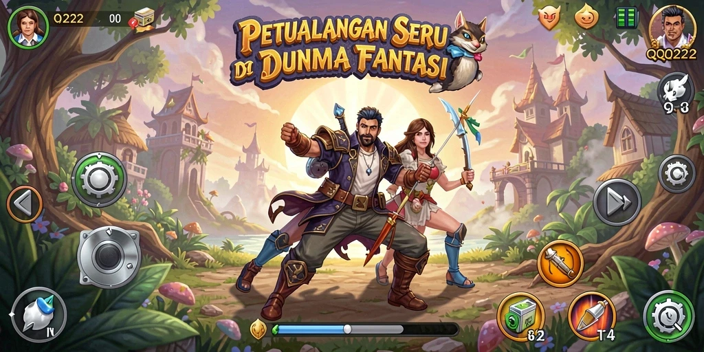 Tampilan gameplay QQ222 dengan petualangan menawan dan menantang.