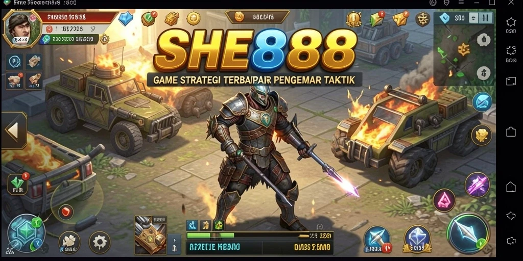 Tampilan gameplay strategis yang mendalam dan menegangkan.