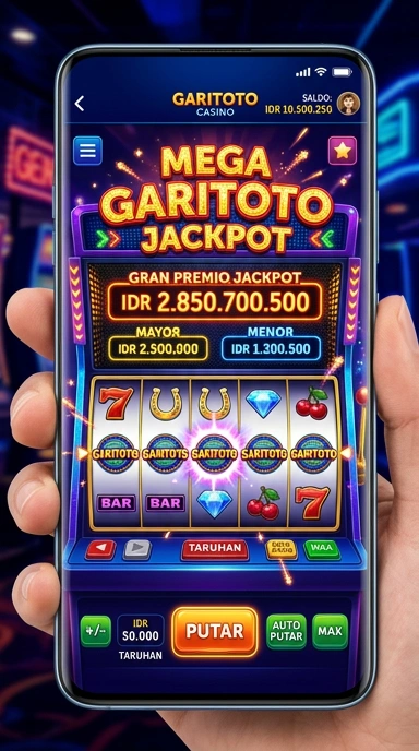 Tampilan antarmuka garitoto yang sederhana dan menarik.